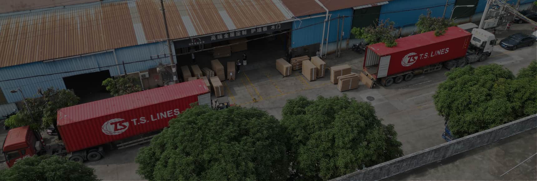 factory shipping container loading area